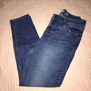 High-Rise Dark Wash Super Skinny Jeans - Old Navy